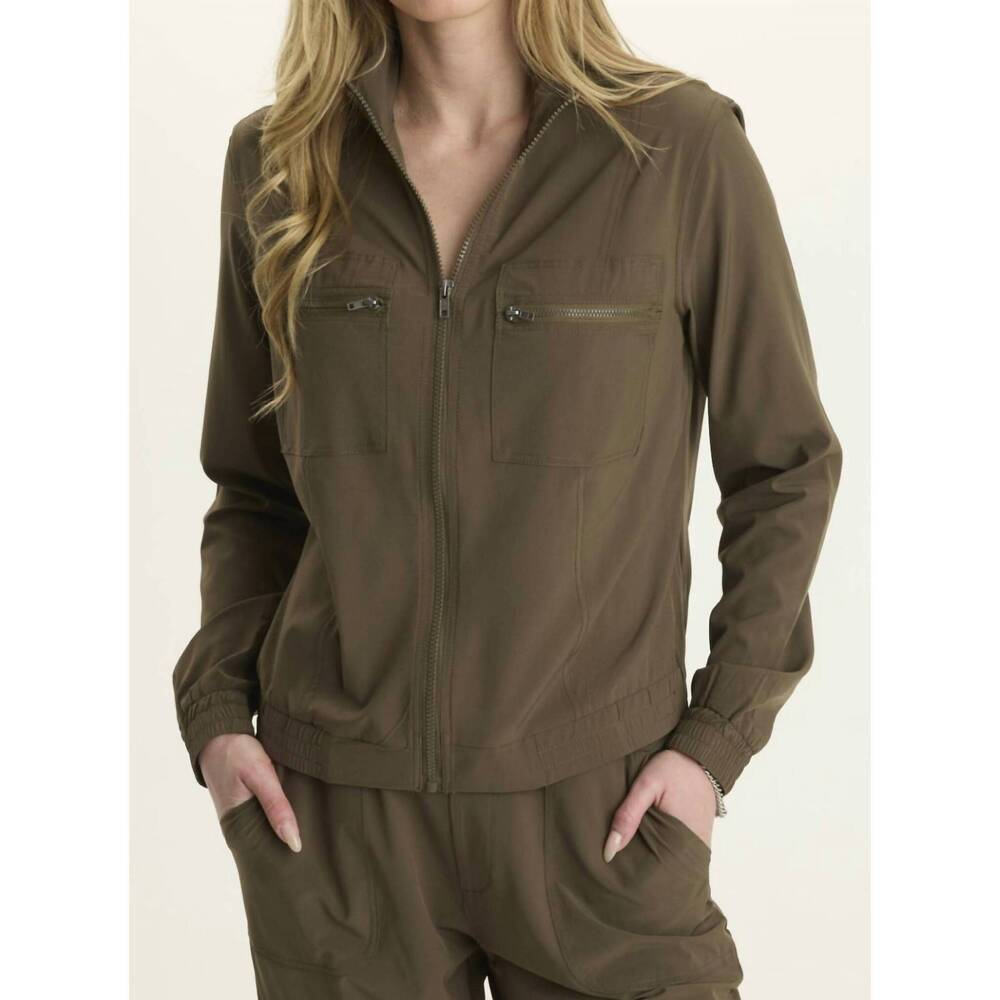 NEW WEARABLES active quinn bomber jacket in clove